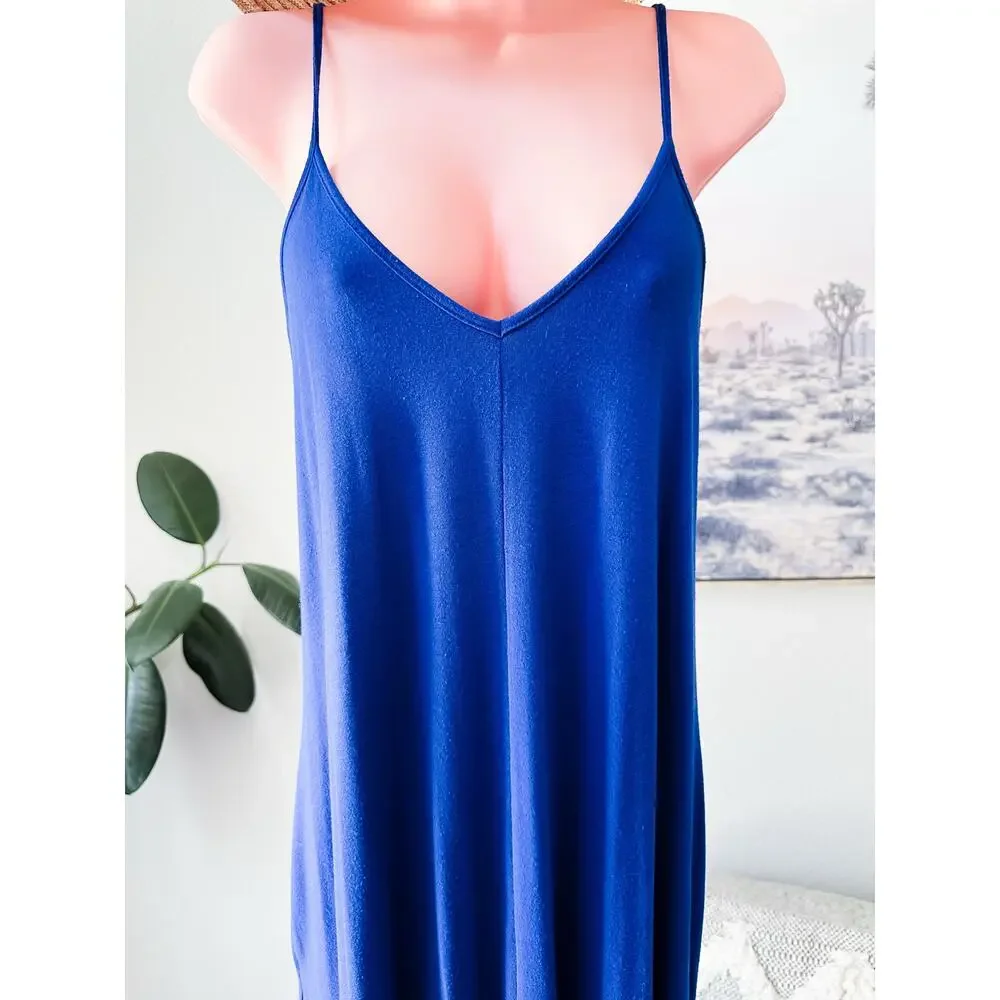 Sapphire Skies & Quiet Meadow Wanderings 🌾 drapey soft pocketed maxi dress